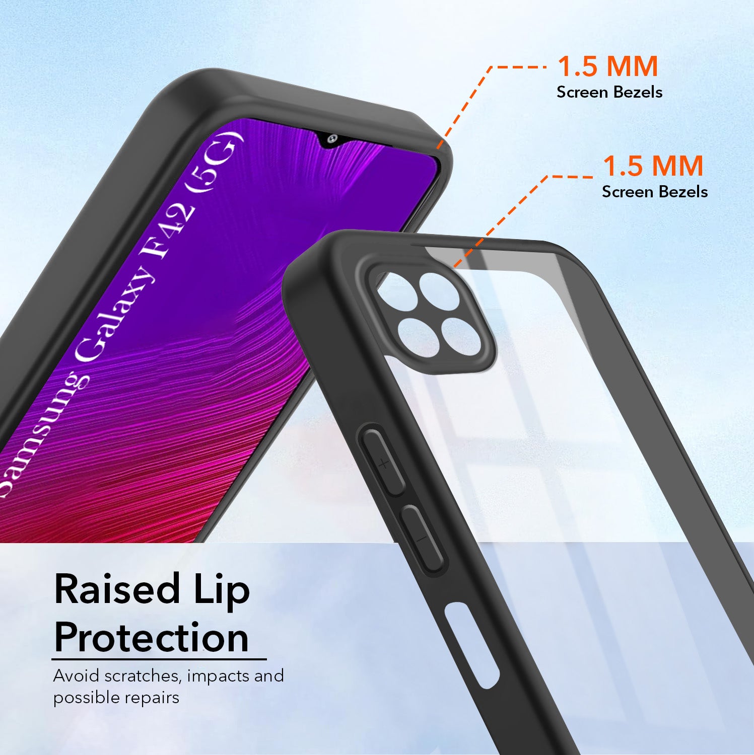 For Samsung Galaxy F42 5G Back Cover Case Ultra-Hybrid (Lifetime Anti Yellow | Anti Scratch | Crystal Clear Shockproof)