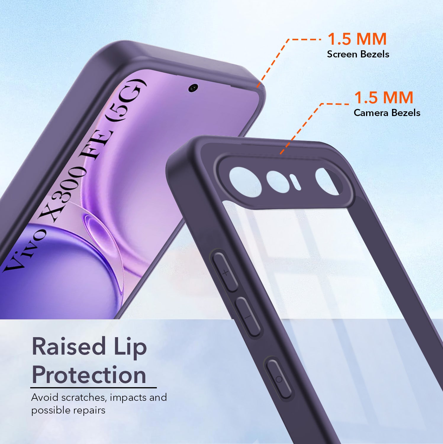 For Vivo X300 FE Back Cover Case Ultra-Hybrid (Lifetime Anti Yellow | Anti Scratch | Crystal Clear Shockproof)