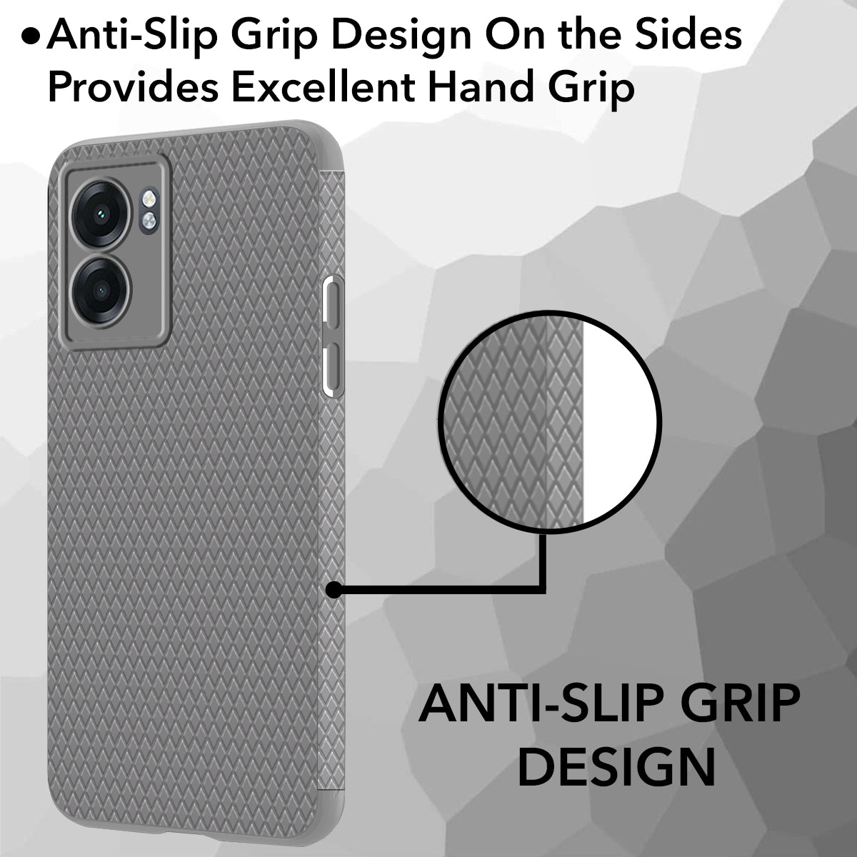 For Realme Narzo 50 5G Back Cover Case  (Liquid Silicone | Side Grip | Camera Protection)