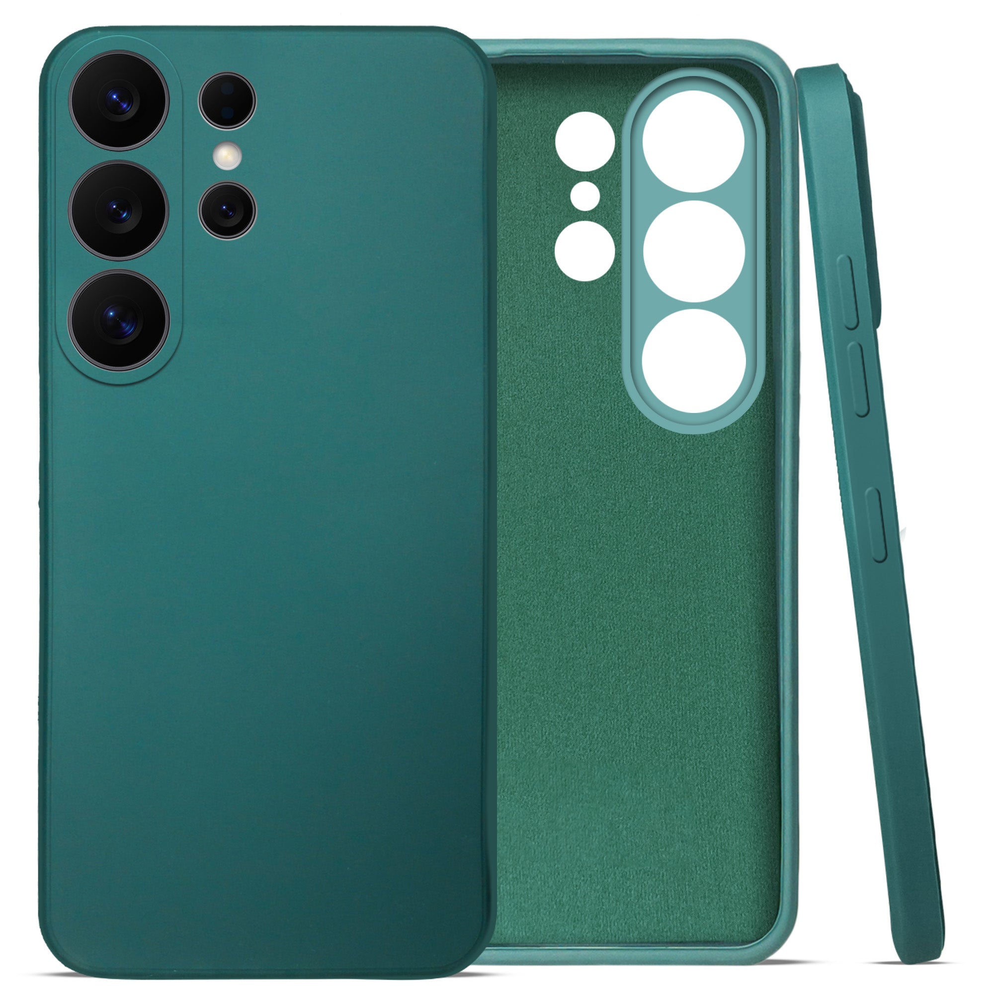 For Samsung Galaxy S26 Ultra Back Cover Case (Matte Finish Silicone with Inside Fiber cloth)