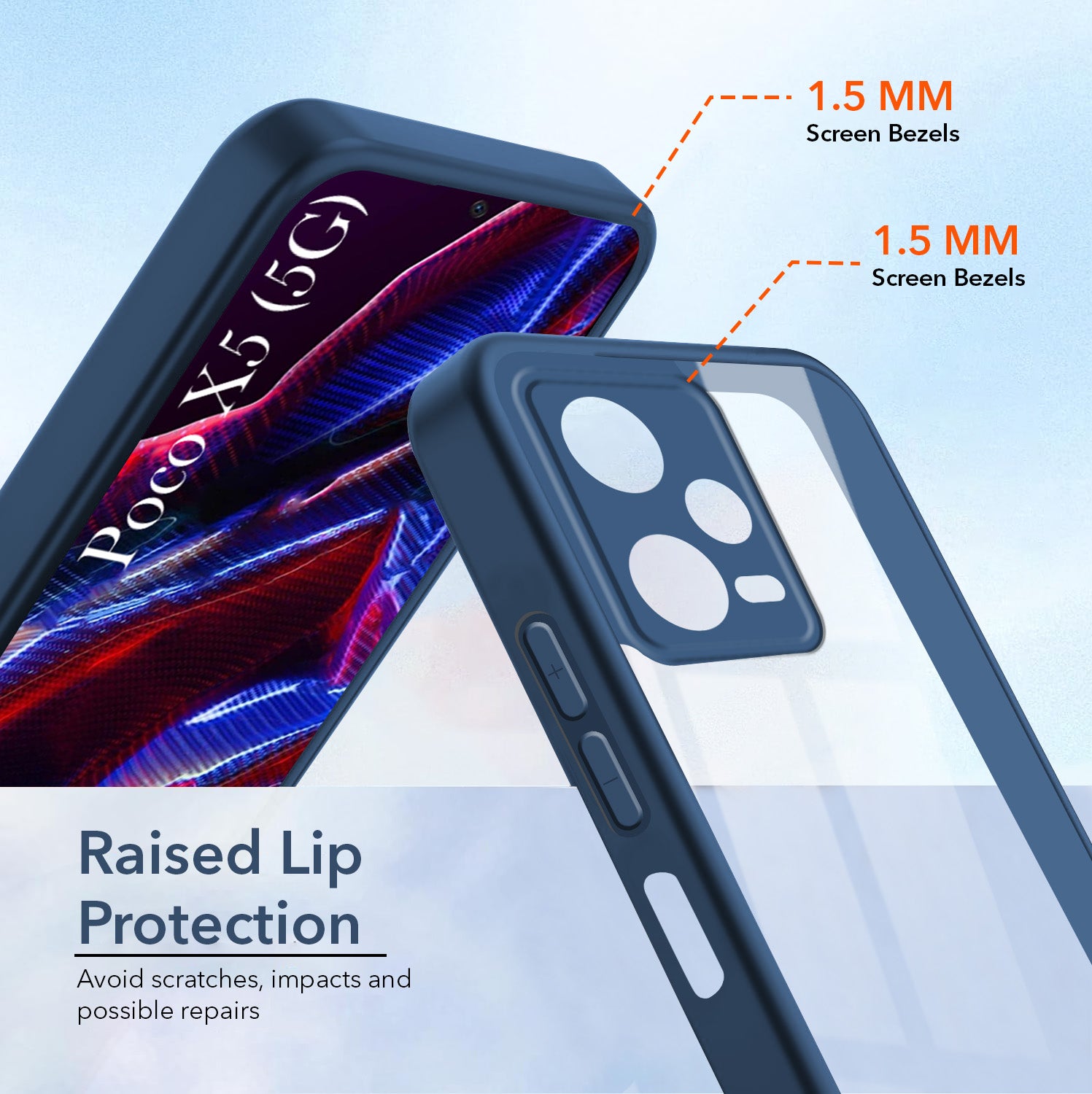 For Xiaomi Poco X5 5G Back Cover Case Ultra-Hybrid (Lifetime Anti Yellow | Anti Scratch | Crystal Clear Shockproof)