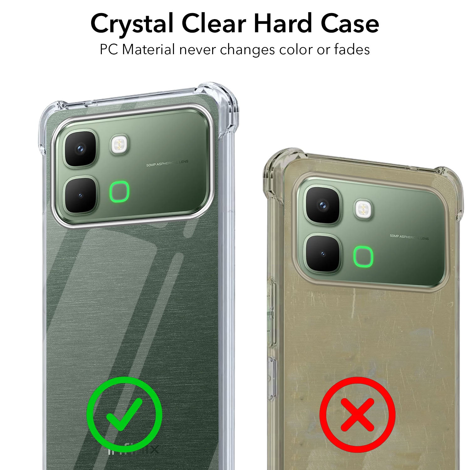 For Infinix Note Edge Back Cover Shockproof Crystal-Clear (Drop & Camera Protection | Hard Polycarbonate)
