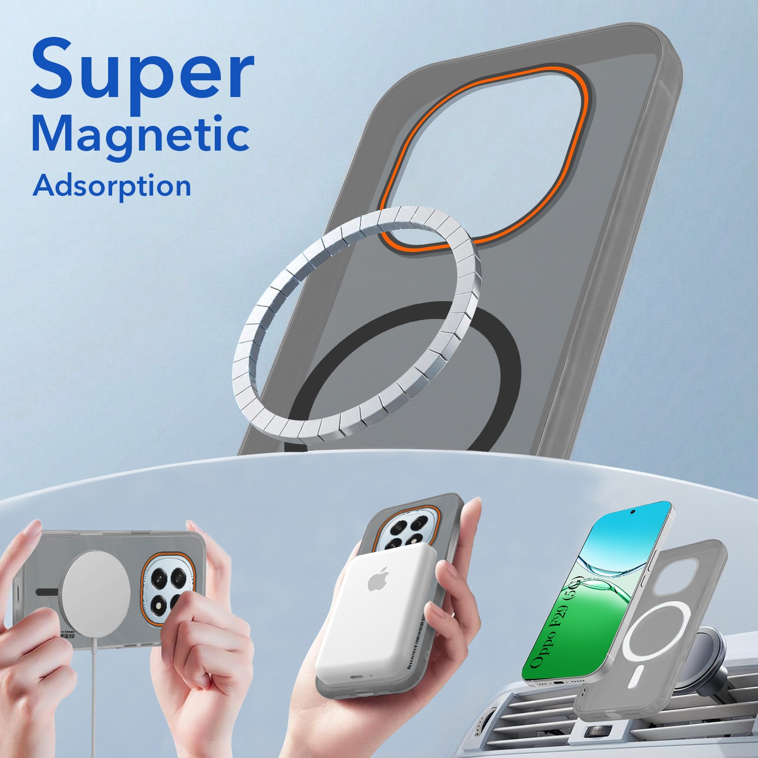 For Oppo F29 Back Cover Case (Soft Touch | Camera Bump Protection | MagSafe Compatible | Matte Finish)