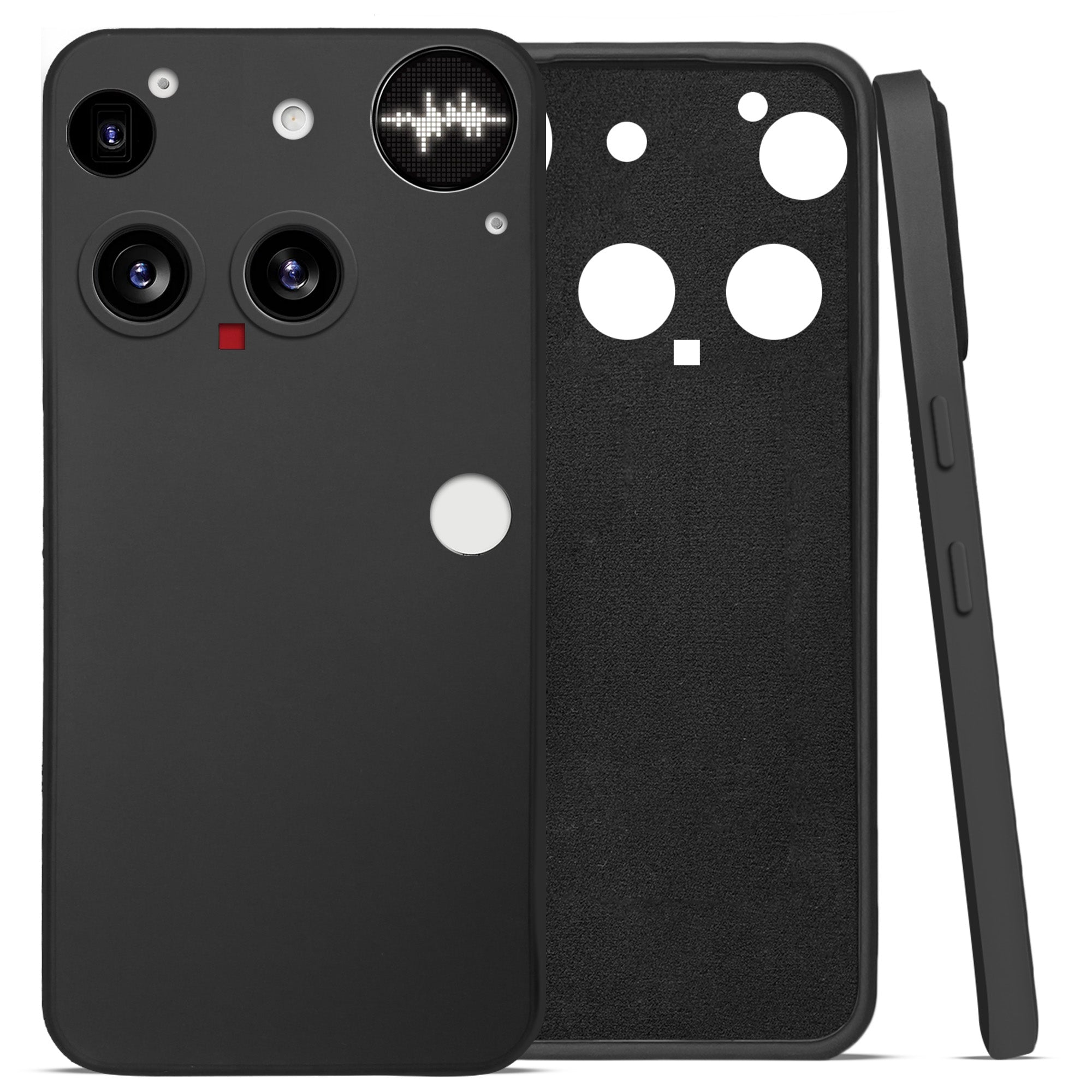 For Nothing Phone 3 Back Cover Case ( Matte Finish Silicone with Inside Fiber cloth)