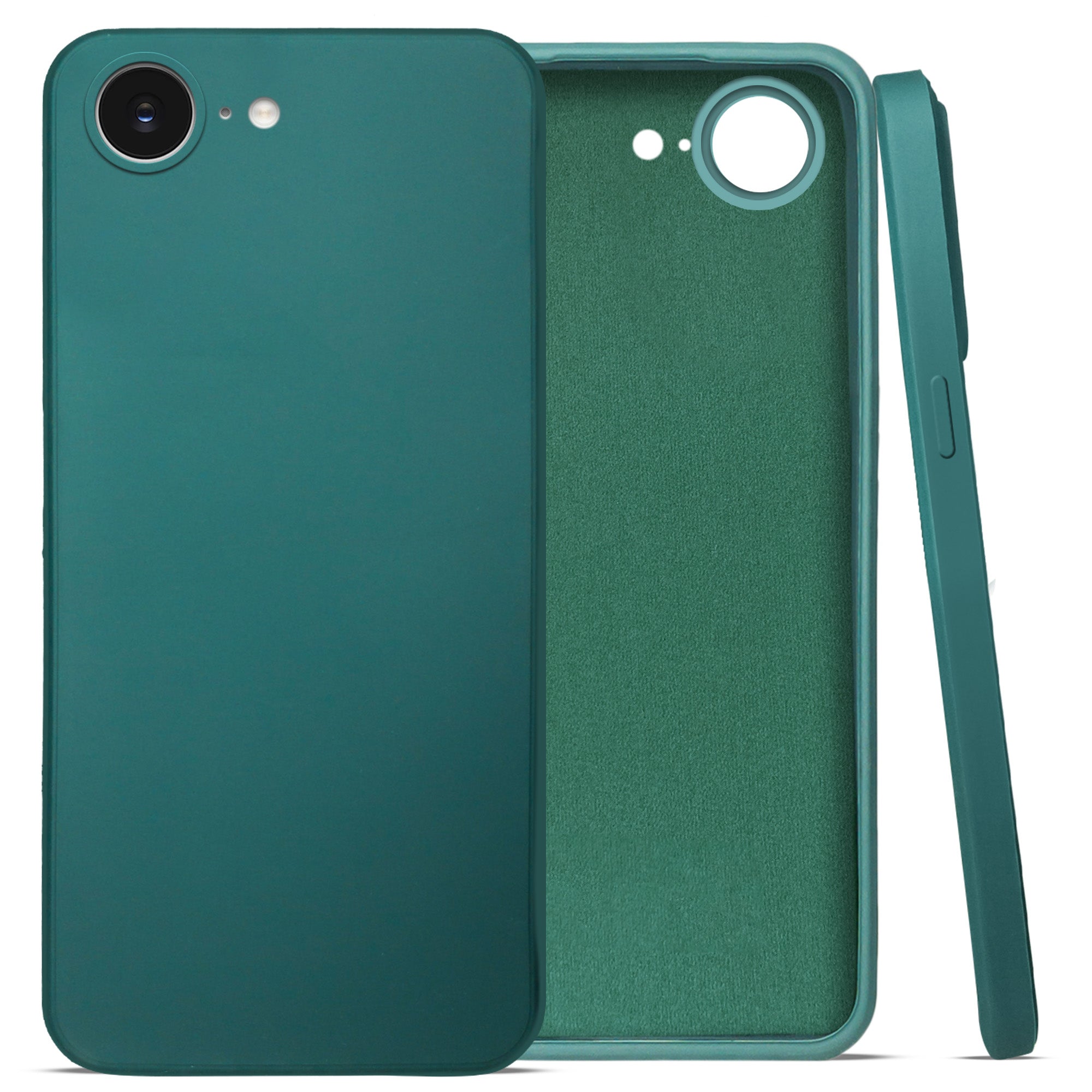For Apple iPhone 16e | iPhone 17e Back Cover Case (Matte Finish Silicone with Inside Fiber cloth)
