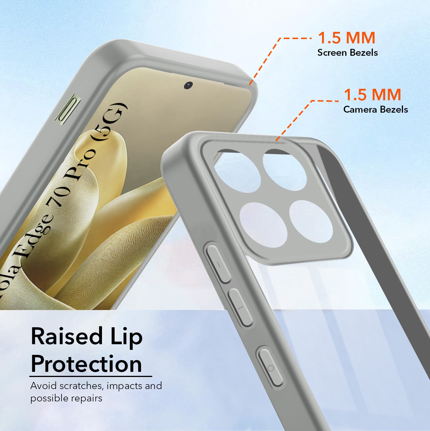 For Motorola Moto Edge 70 Pro Back Cover Case Ultra-Hybrid (Lifetime Anti Yellow | Anti Scratch | Crystal Clear Shockproof)