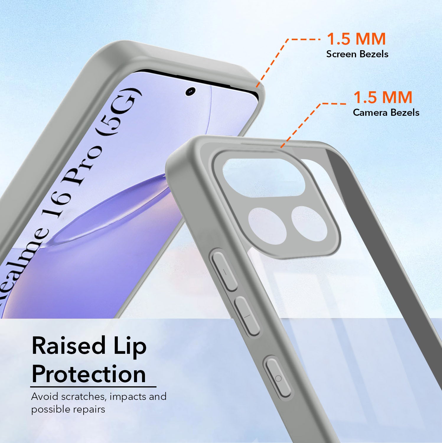 For Realme 16 Pro Back Cover Case Ultra-Hybrid (Lifetime Anti Yellow | Anti Scratch | Crystal Clear Shockproof)