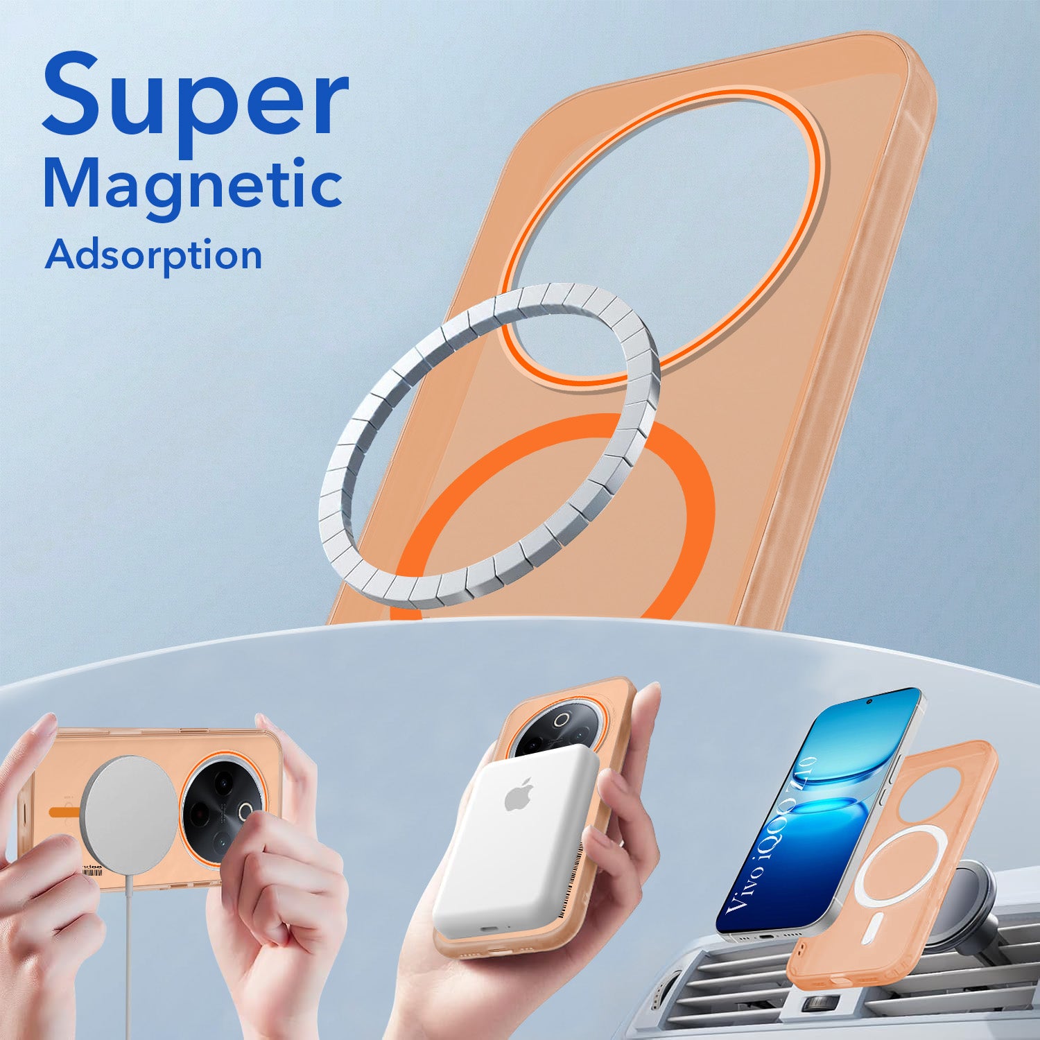 For Vivo iQOO Z10 Back Cover Case (Soft Touch | Camera Bump Protection | MagSafe Compatible | Matte Finish)