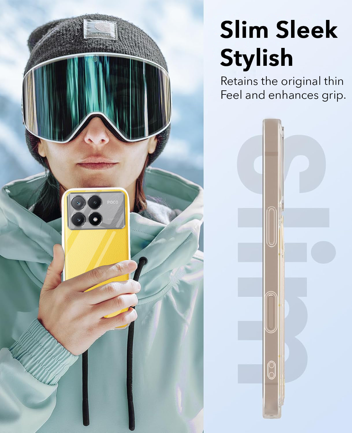 For Poco X6 Pro 5G Back Cover Case  (Hard Anti Yellow Clear Case | Drop & Camera Protection | Shockproof Polycarbonate)