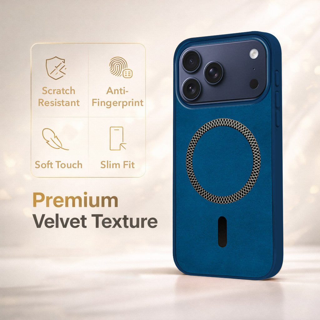 For Apple iPhone 17 Pro Max Back Cover Case Leather Finish (MagSafe Compatible Wireless Charging | Soft Touch | Camera Bump Protection)