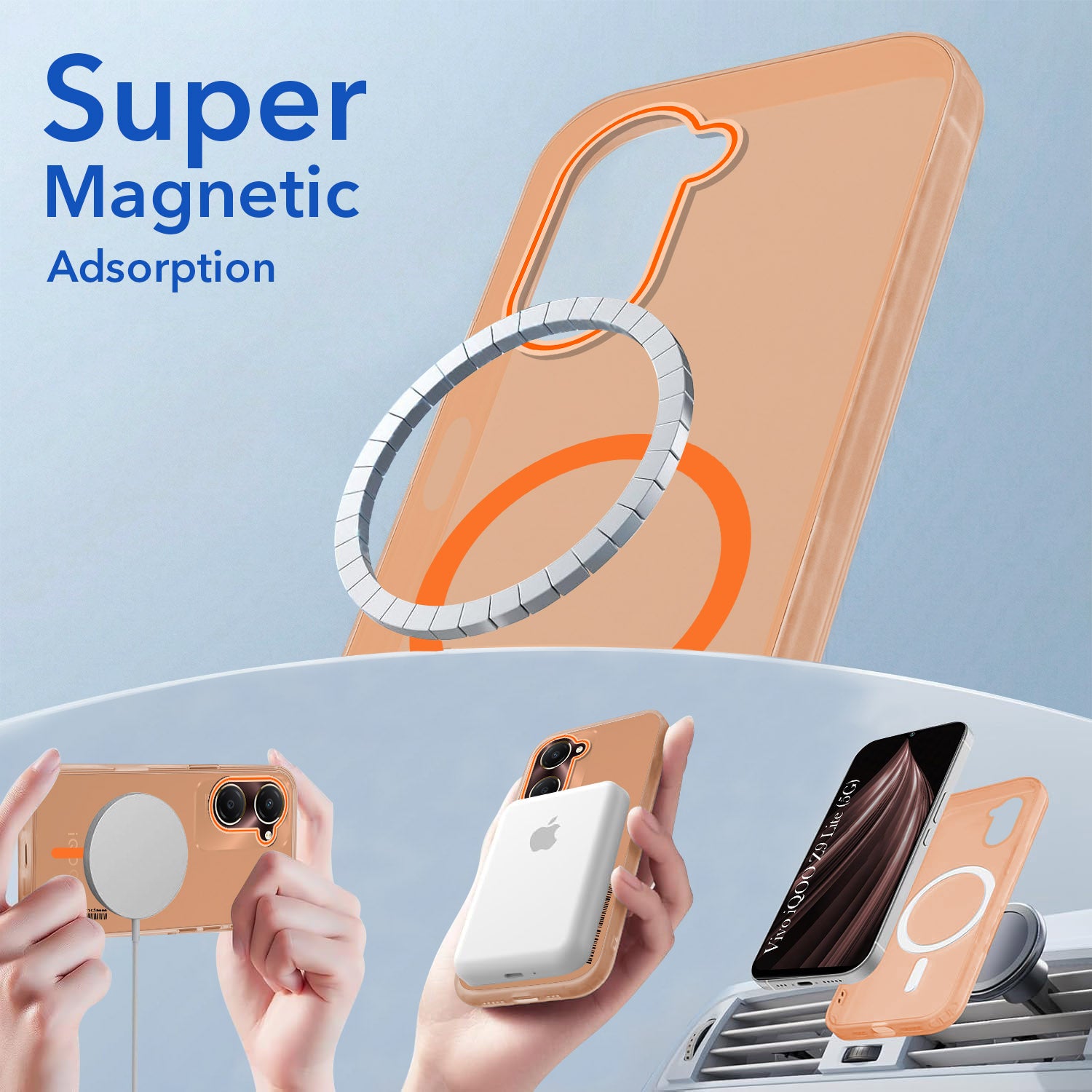 For Vivo iQOO Z9 Lite Back Cover Case (Soft Touch | Camera Bump Protection | MagSafe Compatible | Matte Finish)