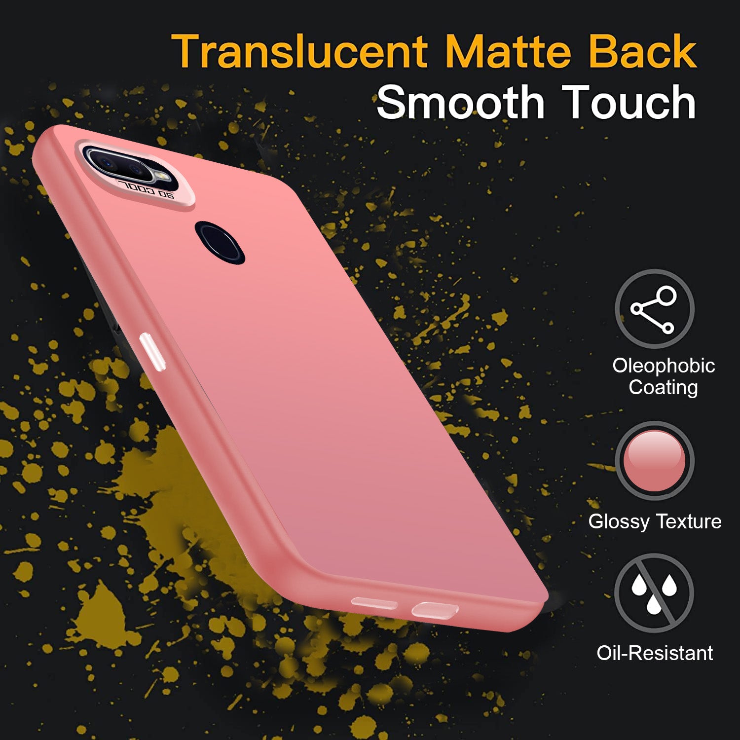 For Oppo F9 | F9 Pro Hard Back Cover Case (Velvet Touch | Professional Glossy Finish | Camera Protection Bump)