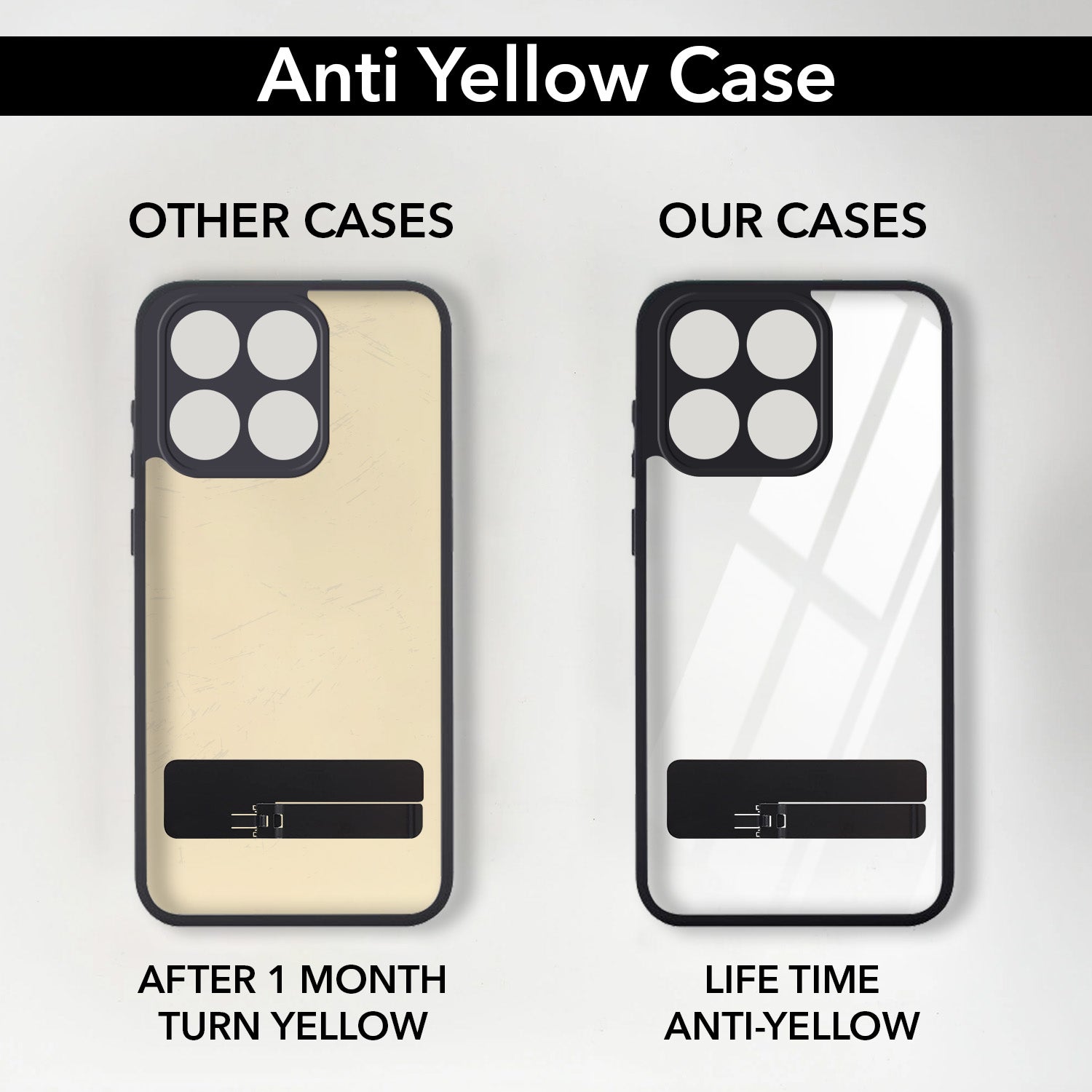 For Motorola Moto Edge 70 Fusion Back Cover Case (Built-in Stand | Lifetime Anti Yellow | Kickstand Shockproof | Camera Protection | MagSafe Compatible)