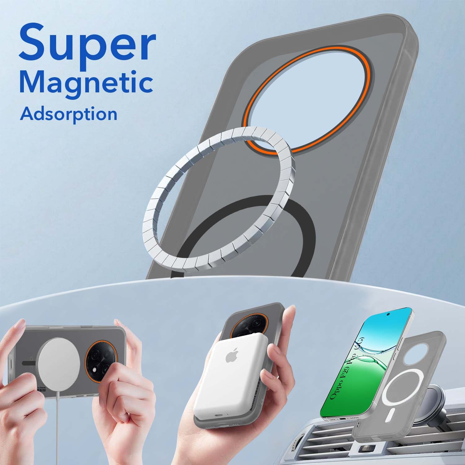 For Oppo F29 Pro Back Cover Case (Soft Touch | Camera Bump Protection | MagSafe Compatible | Matte Finish)