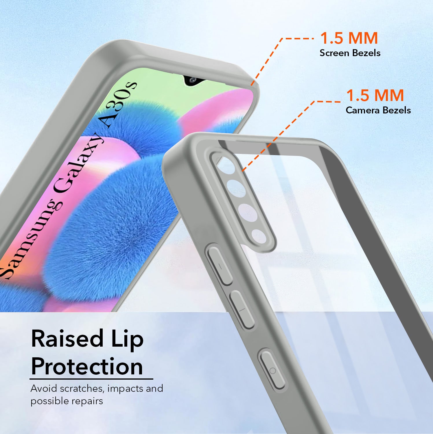 For Samsung Galaxy A30s Back Cover Case Ultra-Hybrid (Lifetime Anti Yellow | Anti Scratch | Crystal Clear Shockproof)