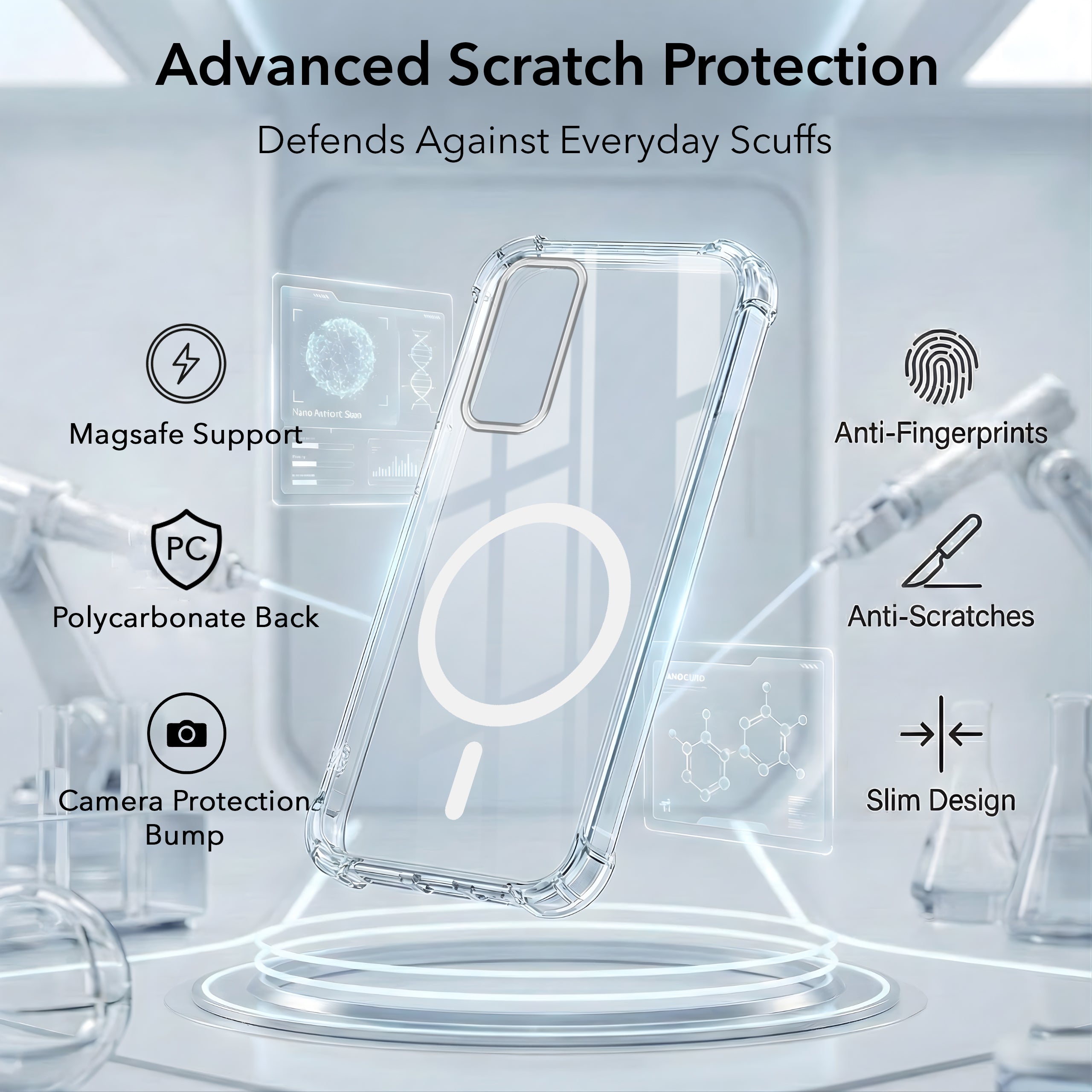 For Samsung Galaxy S20 FE 4G | S20 FE 5G Back Cover Shockproof Crystal-Clear (Magsafe Wireless Support | Drop & Camera Protection | Hard Polycarbonate)
