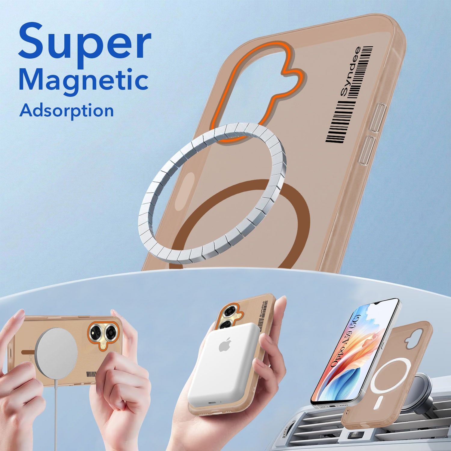For Oppo A59 5G Back Cover Case (Soft Touch | Camera Bump Protection | MagSafe Compatible | Matte Finish)