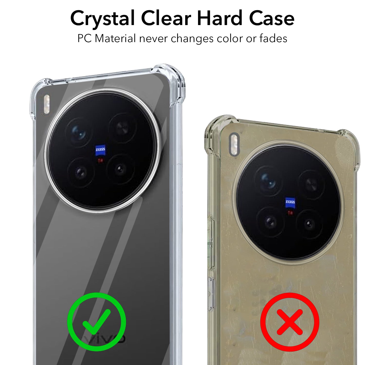 For Vivo X300 5G Back Cover Shockproof Crystal-Clear ( Drop & Camera Protection | Hard Polycarbonate)