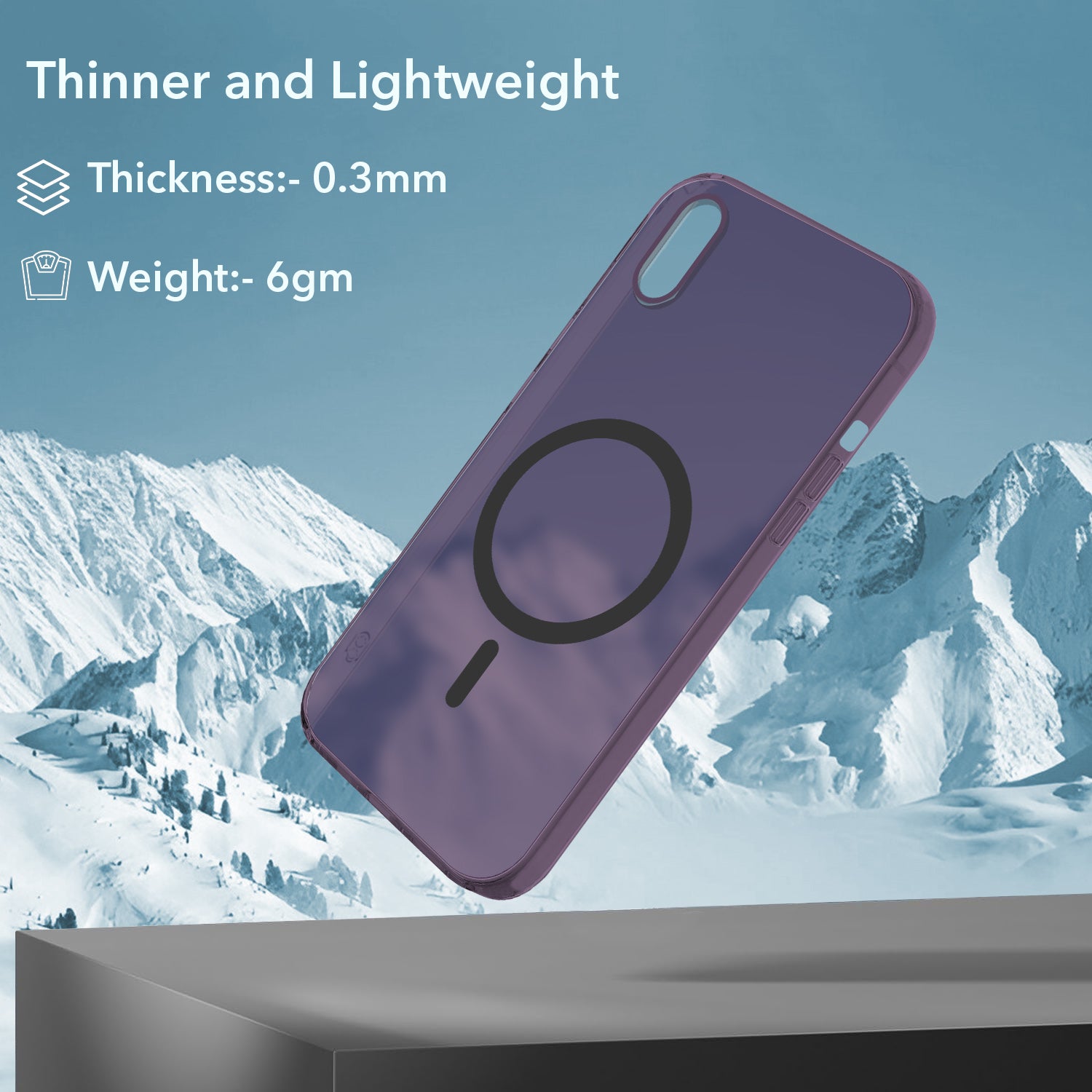 For Apple iPhone Xs Max Back Cover Case (Frosted Matte Feel | MagSafe Compatible Wireless Charging | Polycarbonate Material)