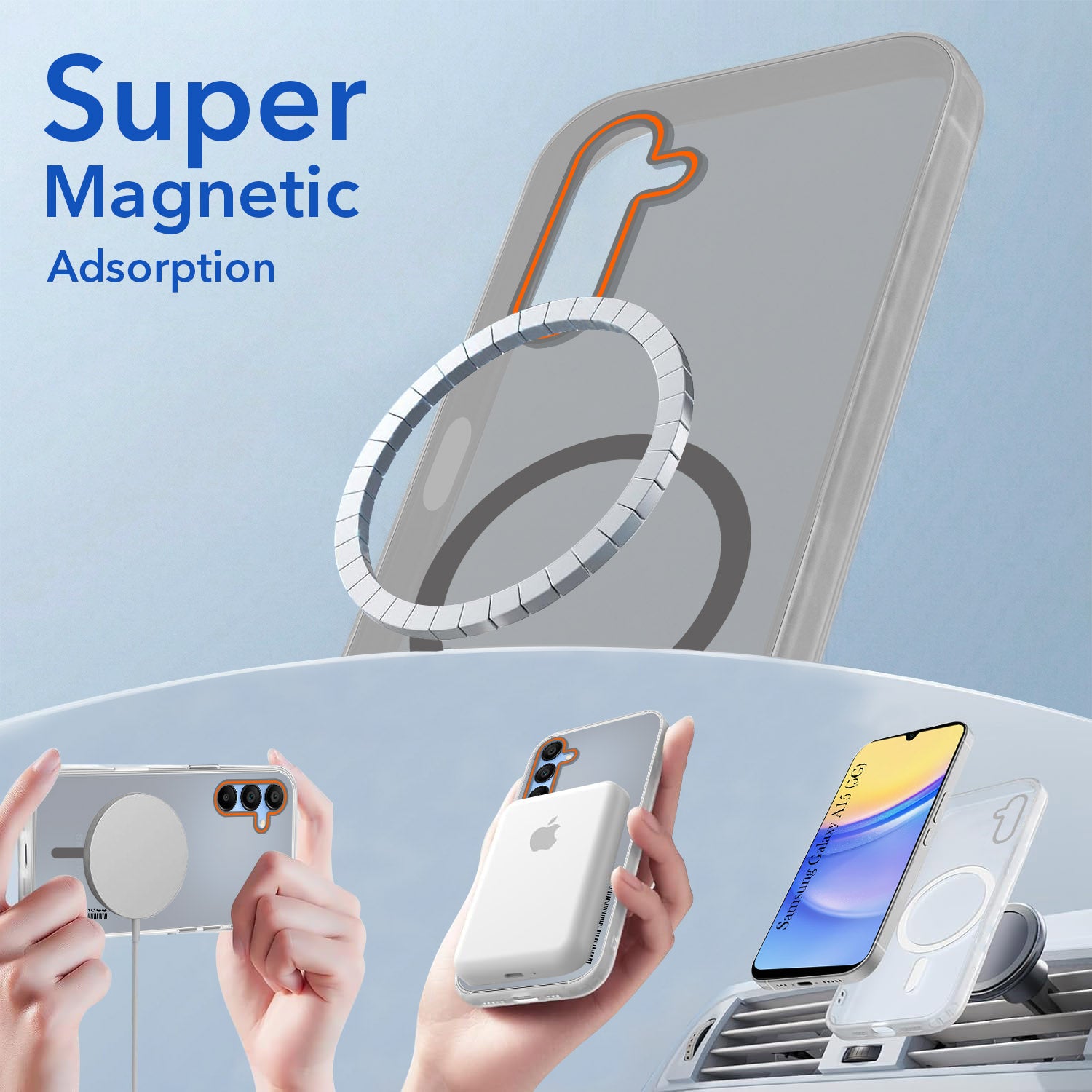 For Samsung Galaxy A15 5G Back Cover Case (Soft Touch | Camera Bump Protection | MagSafe Compatible | Matte Finish)