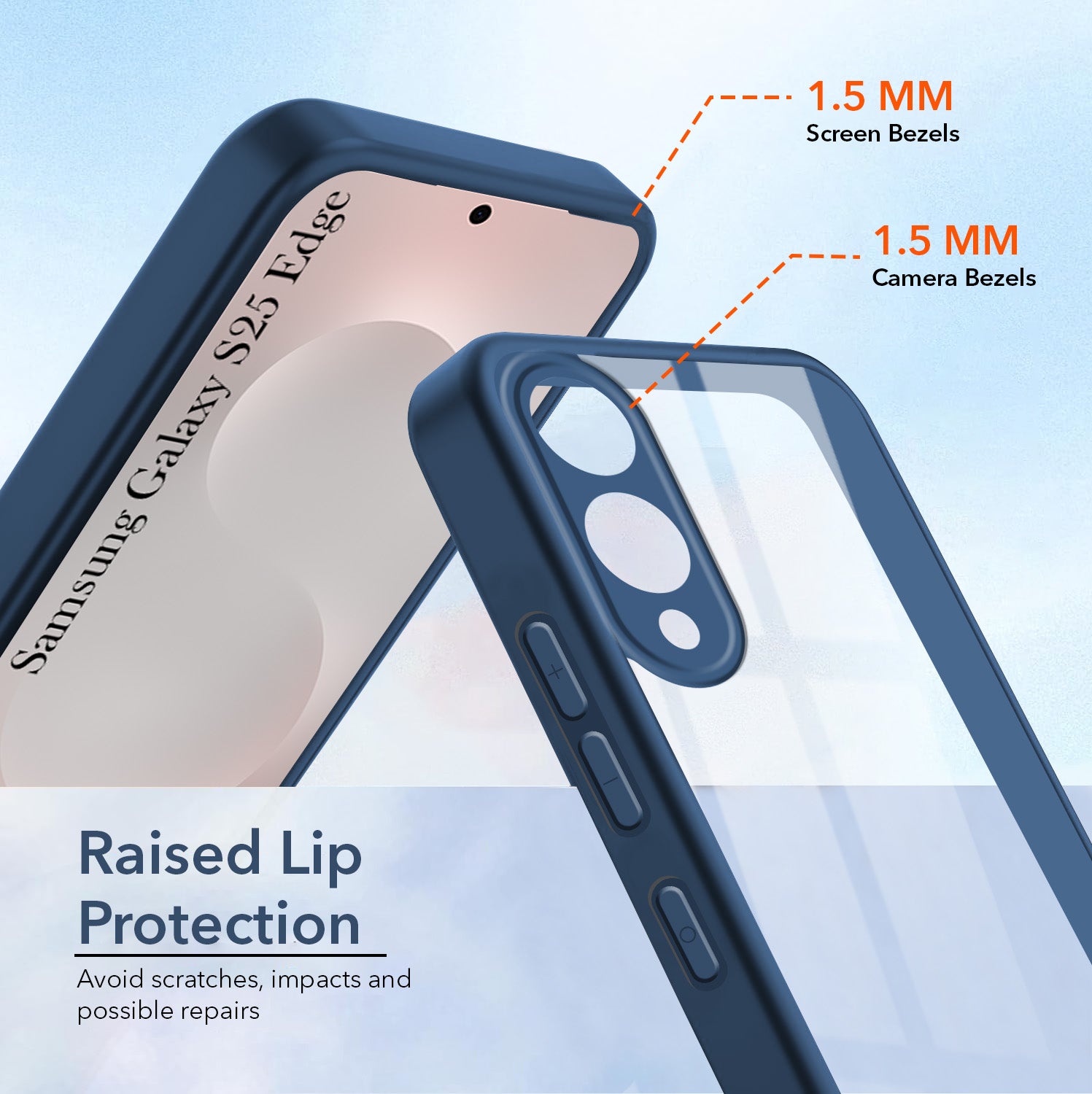 For Samsung Galaxy S25 Edge Back Cover Case Ultra-Hybrid (Lifetime Anti Yellow | Anti Scratch | Crystal Clear Shockproof)