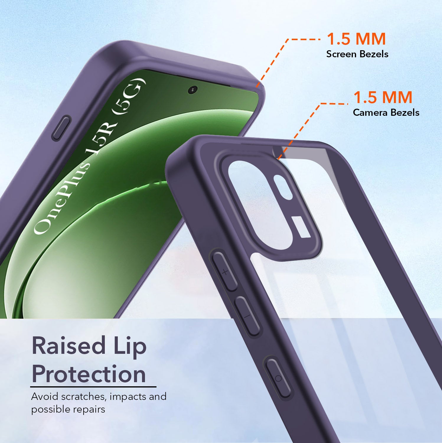 For OnePlus 15R Back Cover Case Ultra-Hybrid (Lifetime Anti Yellow | Anti Scratch | Crystal Clear Shockproof)