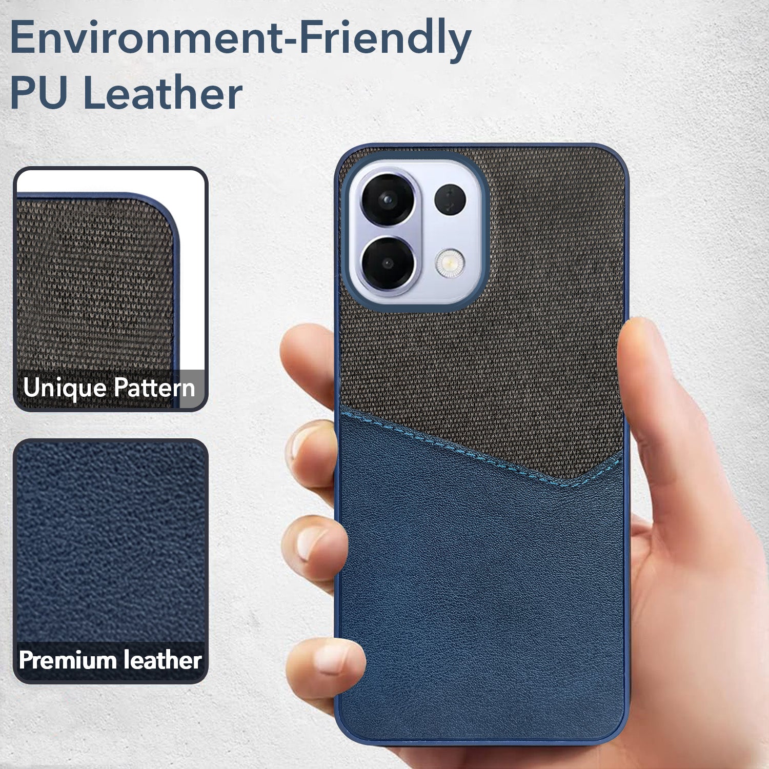 For Oppo K13 Back Cover Case (Dual PU Leather Stitch | Professional Minimalist | Soft and Flexible)
