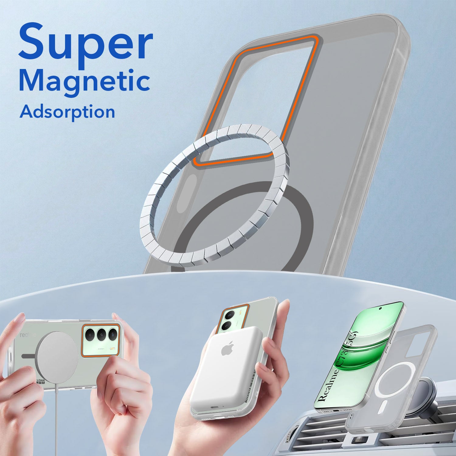 For Realme C73 Back Cover Case (Soft Touch | Camera Bump Protection | MagSafe Compatible | Matte Finish)