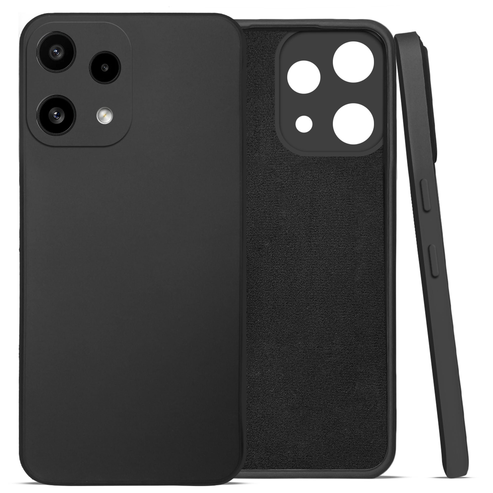 For Nothing Phone 3A Lite Back Cover Case (Matte Finish Silicone with Inside Fiber cloth)