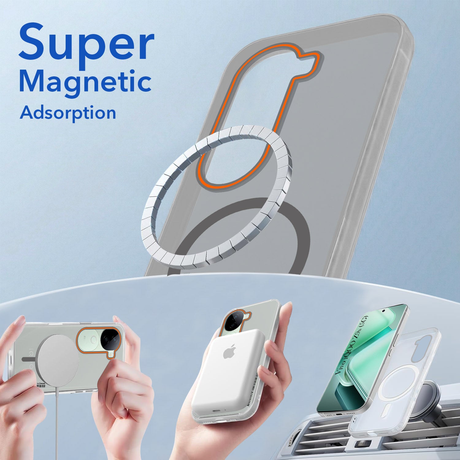 For Vivo iQOO Z9s Back Cover Case (Soft Touch | Camera Bump Protection | MagSafe Compatible | Matte Finish)
