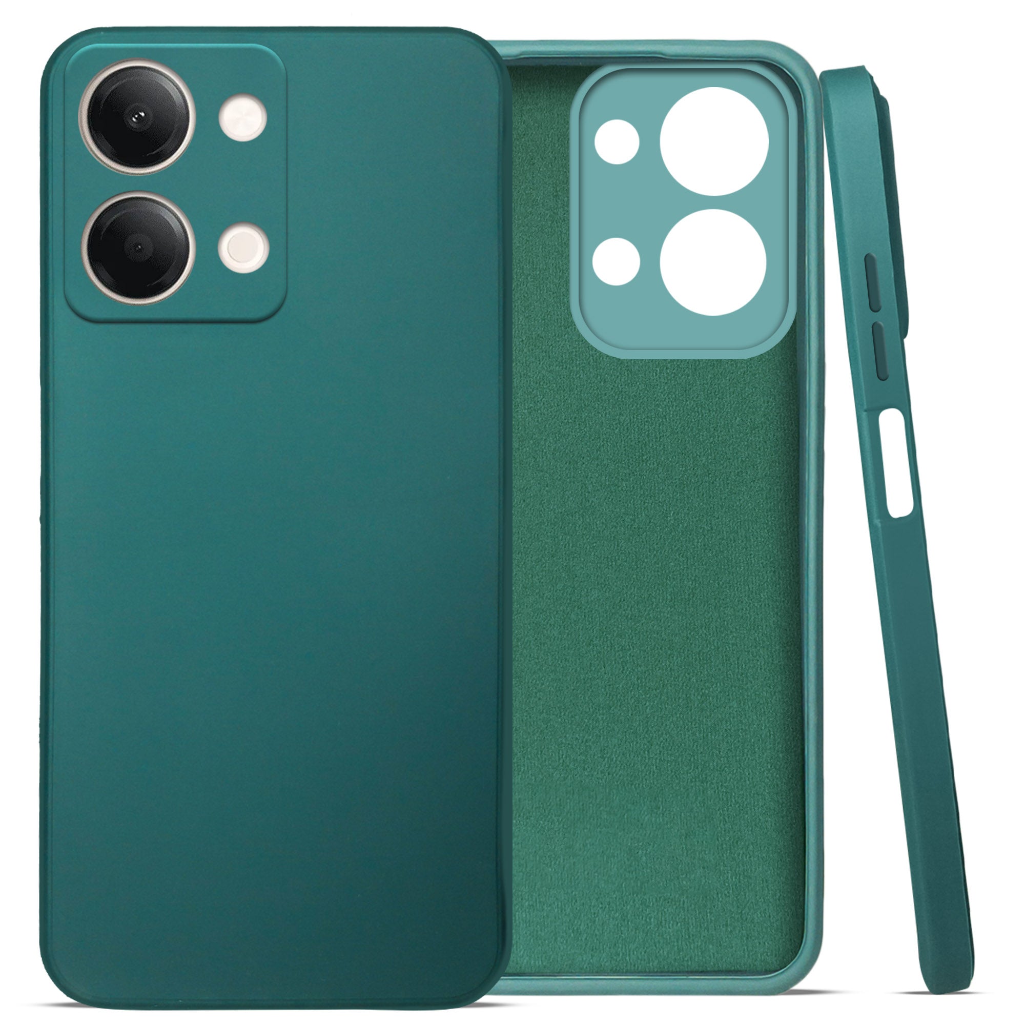 For Vivo Y05 4G Back Cover Case (Matte Finish Silicone with Inside Fiber cloth)