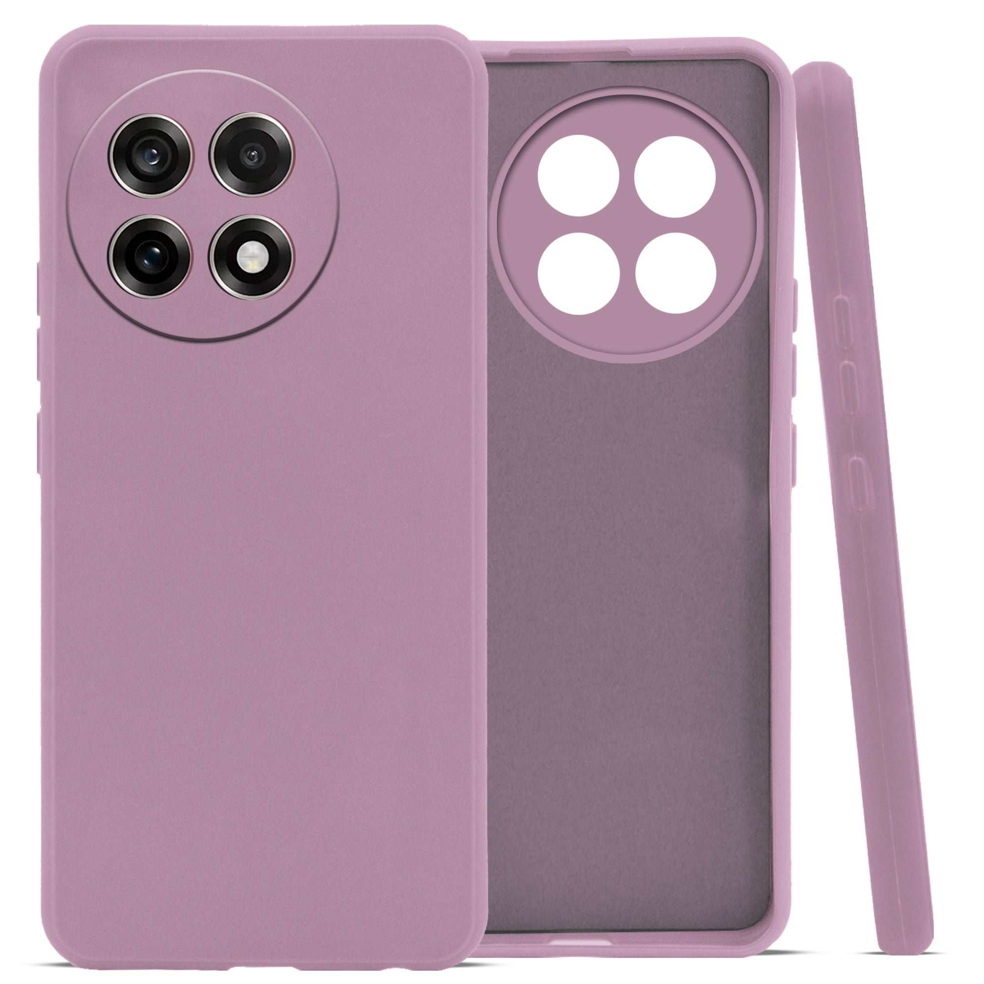 For OnePlus 13R Back Cover Case (Matte Finish Silicone with Inside Fiber cloth)