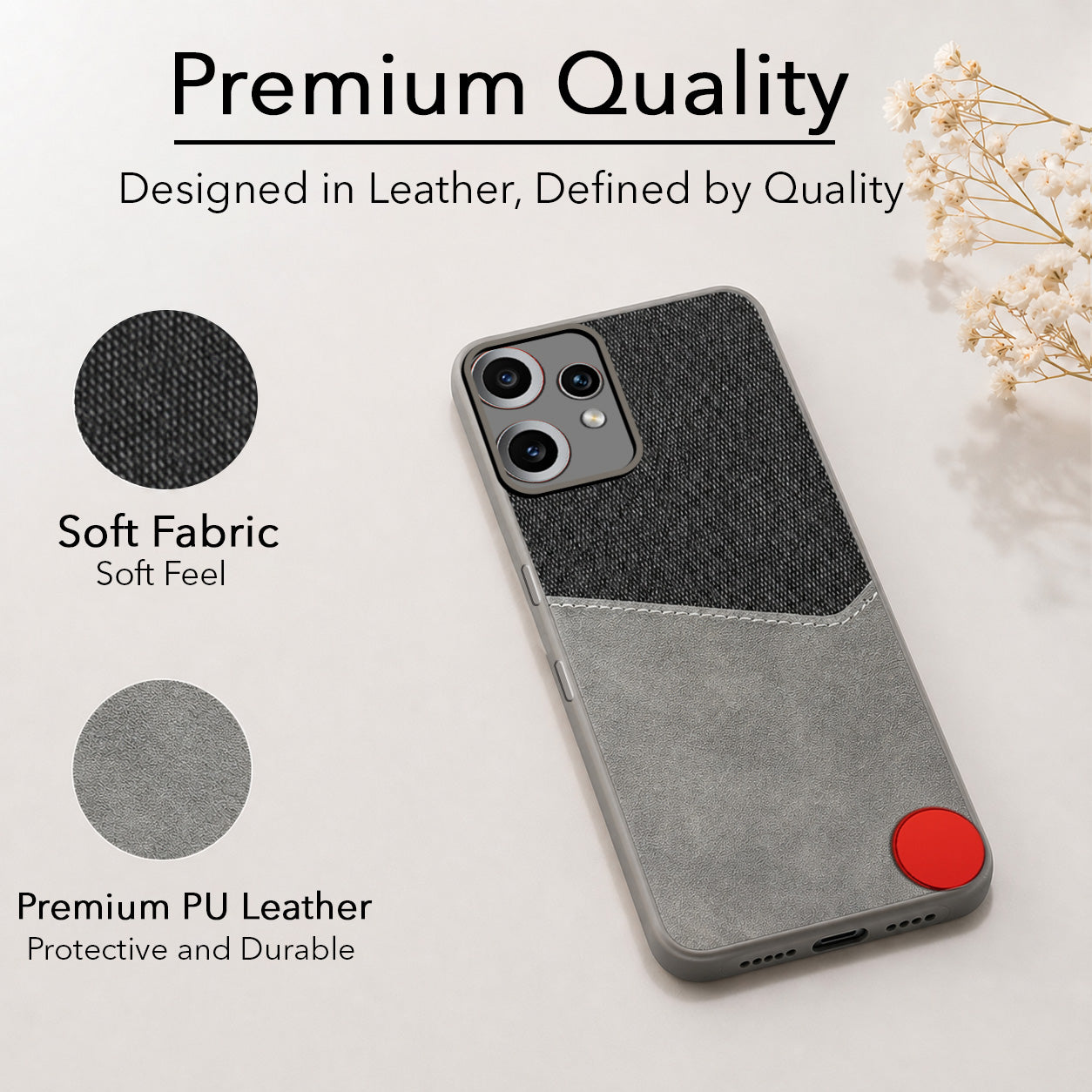 For Nothing CMF Phone 2 Pro Back Cover Case (Dual PU Leather Stitch | Professional Minimalist | Soft and Flexible)