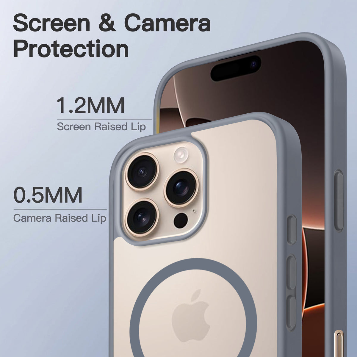 For Apple iPhone 16 Pro Matte Finish Back Case Cover (MagSafe Compatible | Translucent Soft Touch | Slim and Unbreakable)