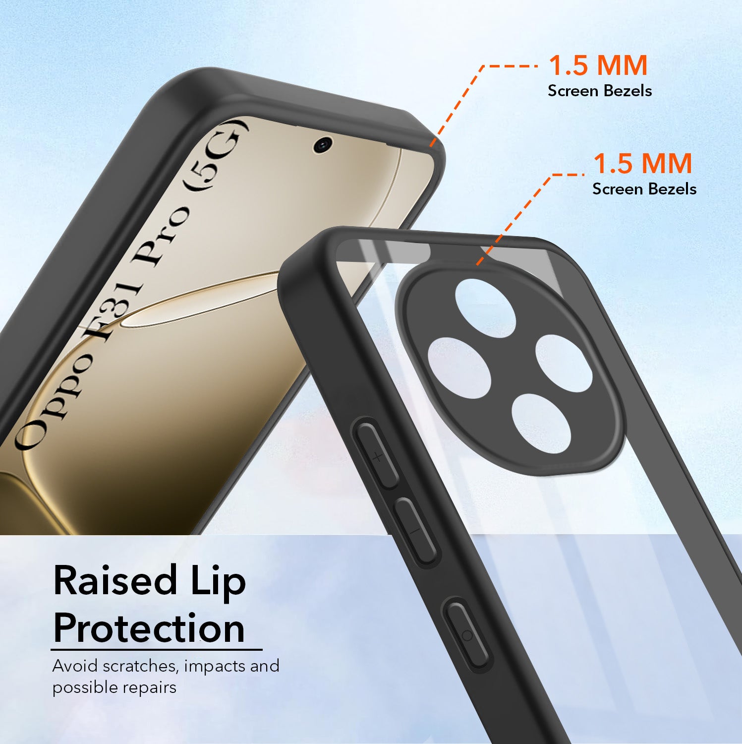 For Oppo F31 Pro Back Cover Case Ultra-Hybrid (Lifetime Anti Yellow | Anti Scratch | Crystal Clear Shockproof)