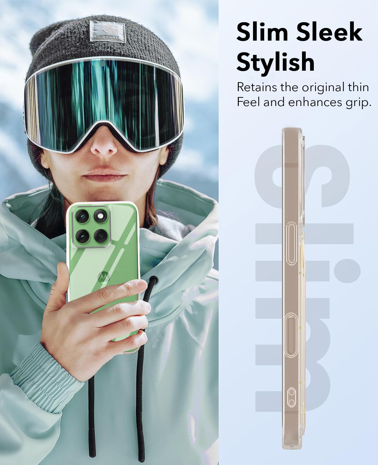 For Motorola Moto Edge 60 Back Cover Case (Hard Anti Yellow Clear Case | Sleek Hard Crystal Clear | Drop & Camera Protection | Shockproof Polycarbonate)