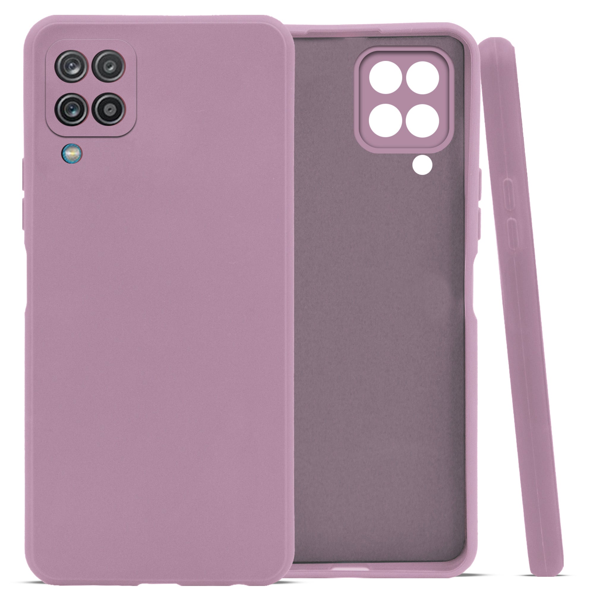 For Samsung Galaxy A12 Back Cover Case (Inside Fiber Cloth | Smooth Matte Finish | Elegant Professional Look)