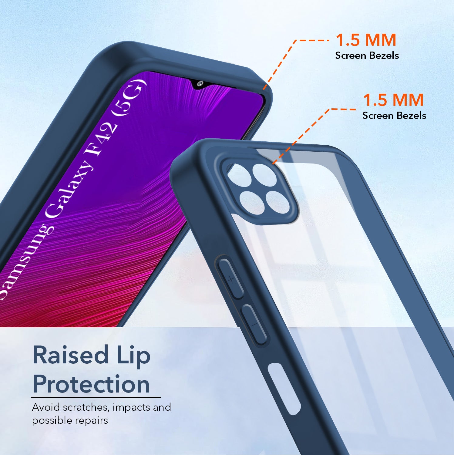 For Samsung Galaxy F42 5G Back Cover Case Ultra-Hybrid (Lifetime Anti Yellow | Anti Scratch | Crystal Clear Shockproof)