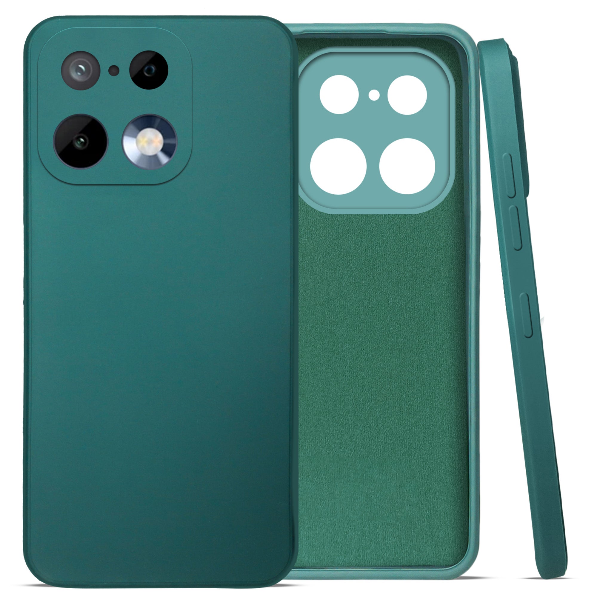 For Realme 16 Pro Back Cover Case (Matte Finish Silicone with Inside Fiber cloth)
