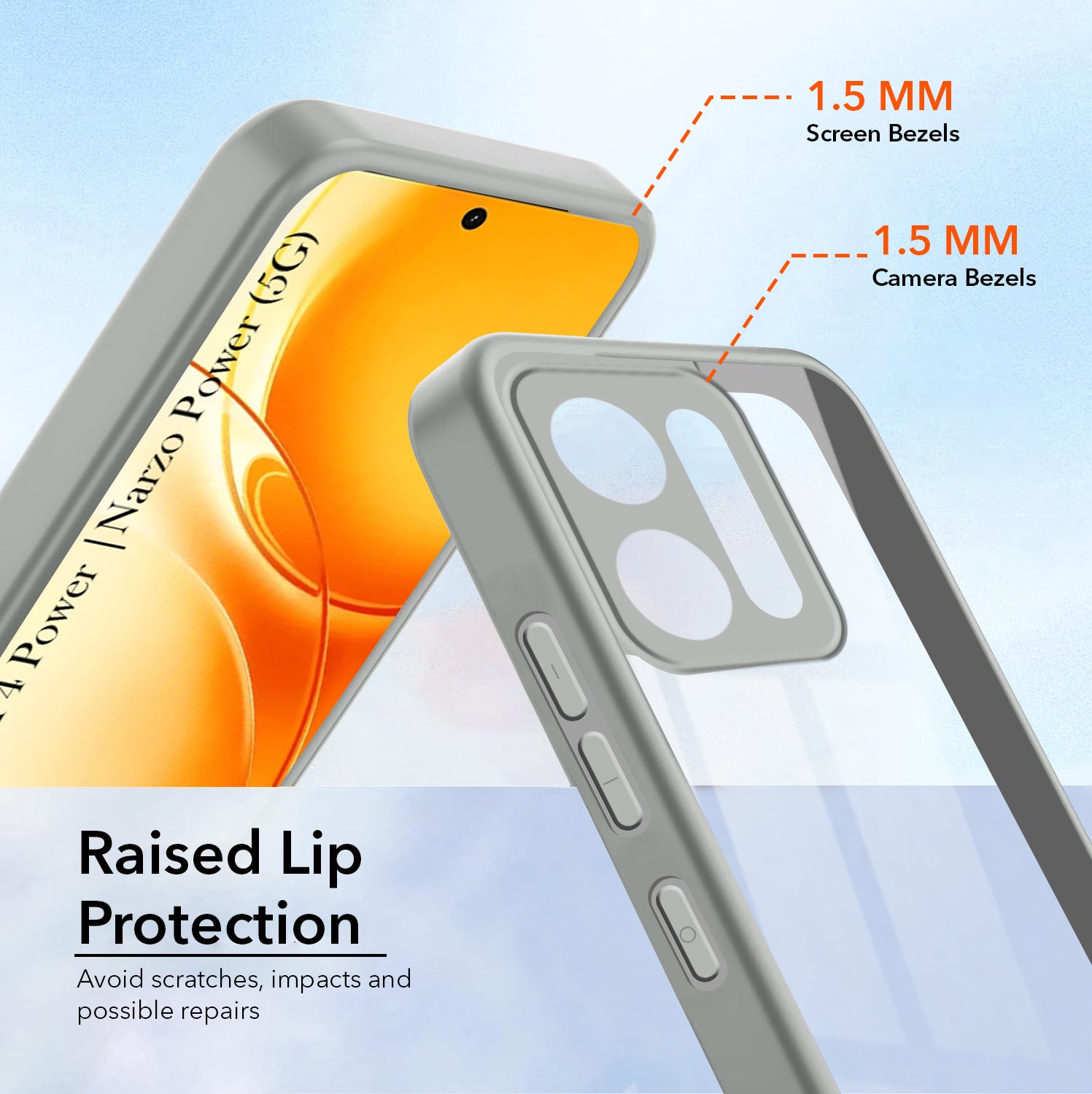 For Realme P4 Power 5G | Realme Narzo Power Back Cover Case Ultra-Hybrid (Lifetime Anti Yellow | Anti Scratch | Crystal Clear Shockproof)