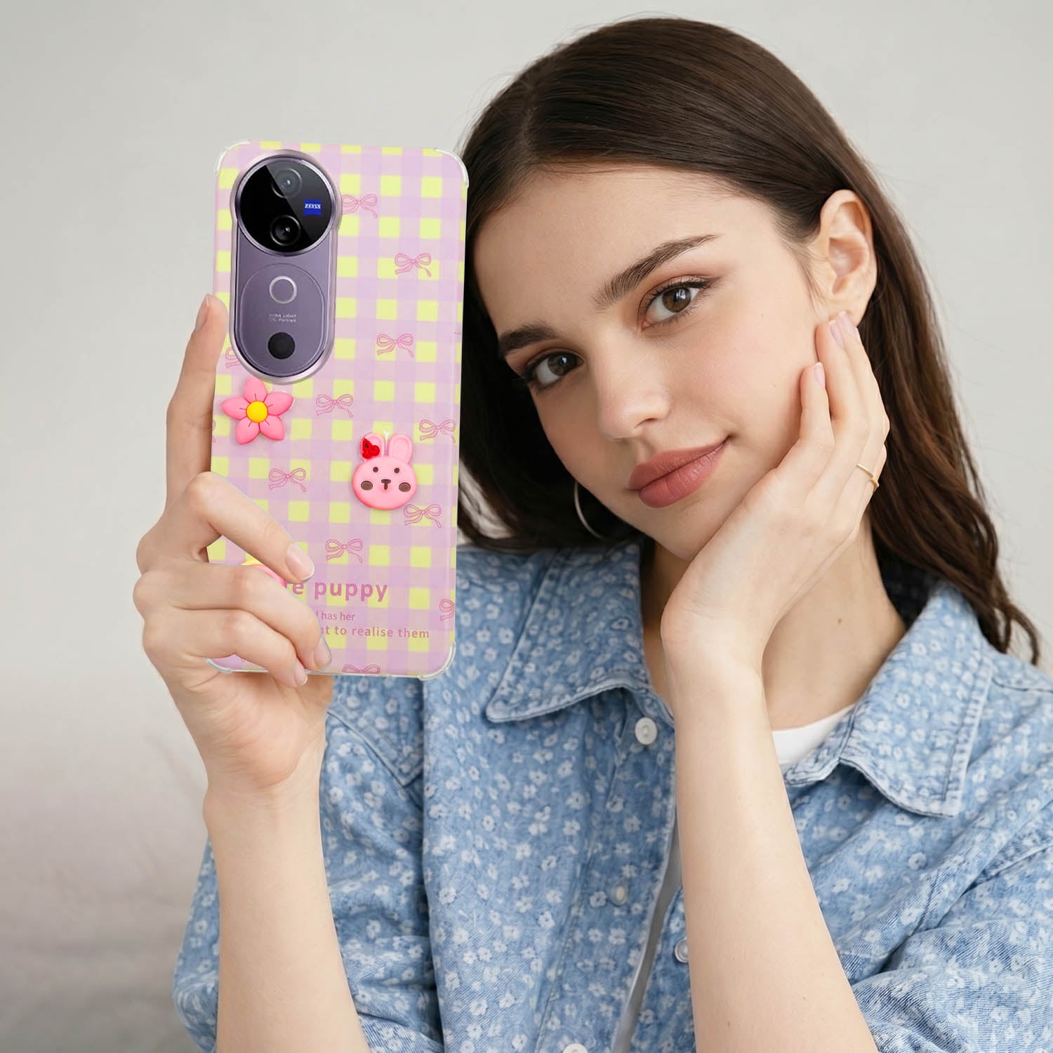 For Vivo V40 | Vivo V40 Pro 5G Back Cover Case (3D Cute Cartoons | Hard Back Side Soft | Matte Premium Finish | HD Printing)