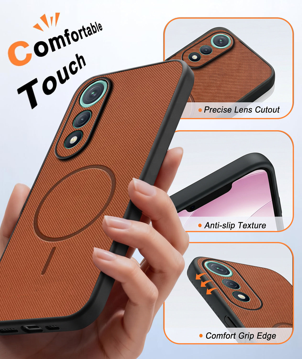 For Tecno Pova Curve Back Cover Case PU Leather (Texture Grip Design | Professional Minimalist | Camera Protection | Soft and Flexible)
