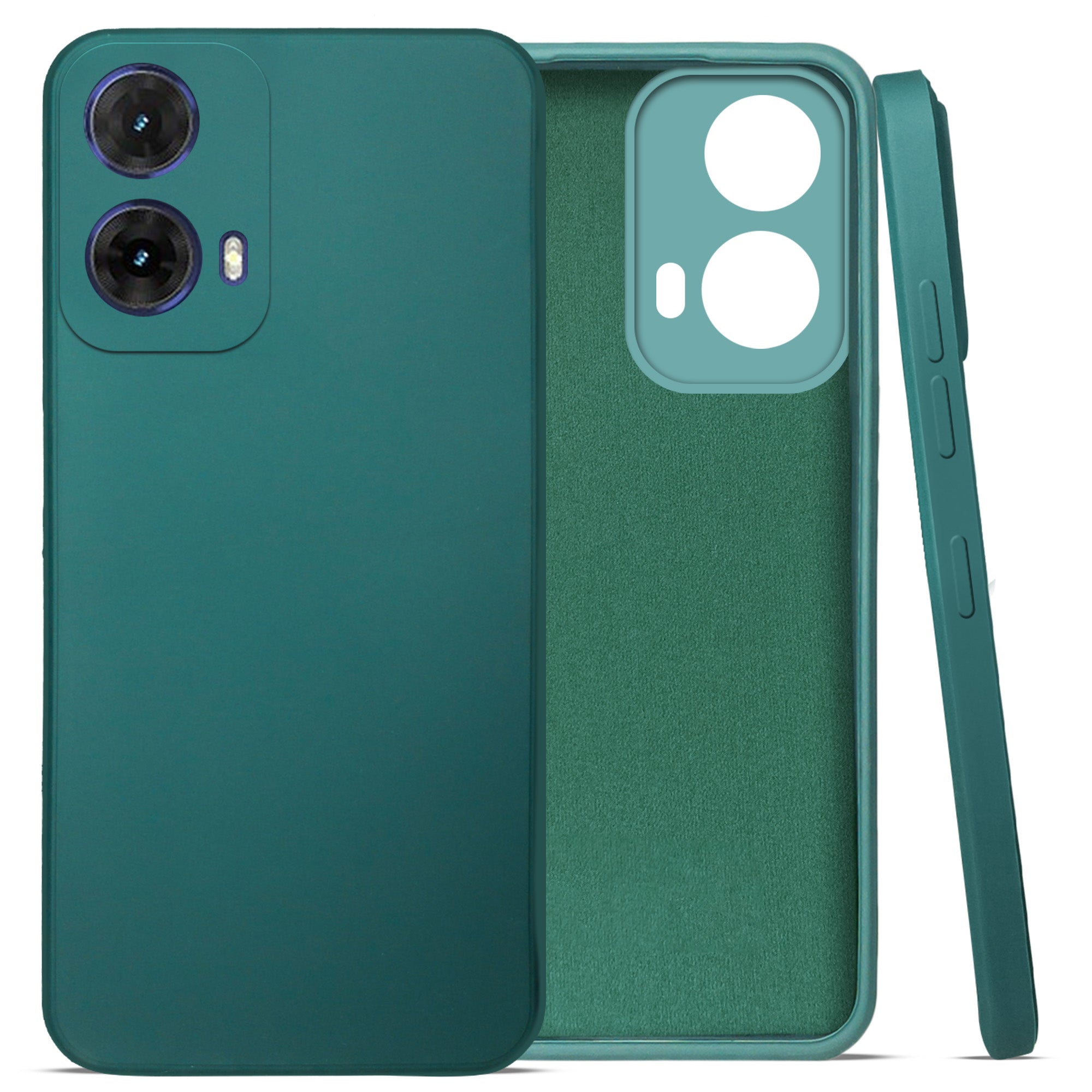 For Motorola Moto G85 5G Back Cover Case (Matte Finish Silicone with Inside Fiber cloth)