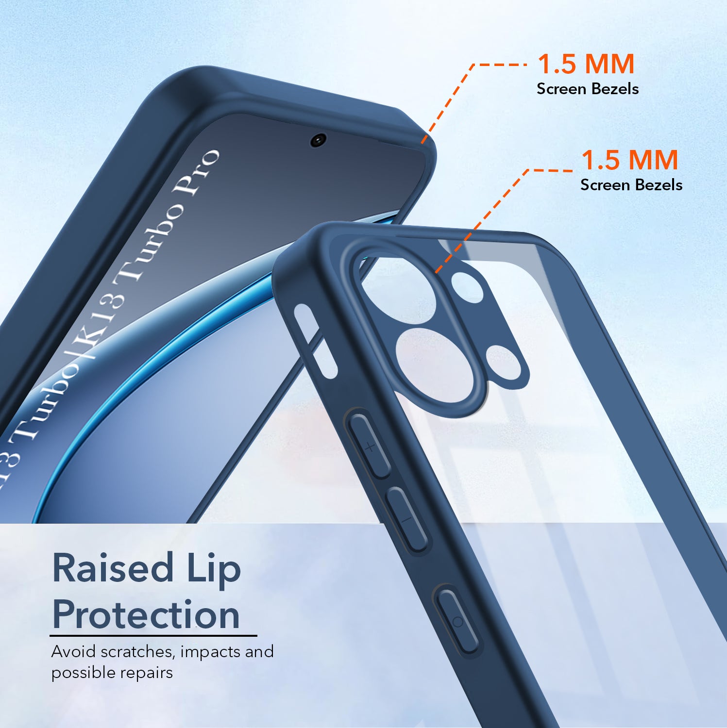 For Oppo K13 Turbo | Oppo K13 Turbo Pro Back Cover Case (Lifetime Anti Yellow | Anti Scratch | Crystal Clear Shockproof)