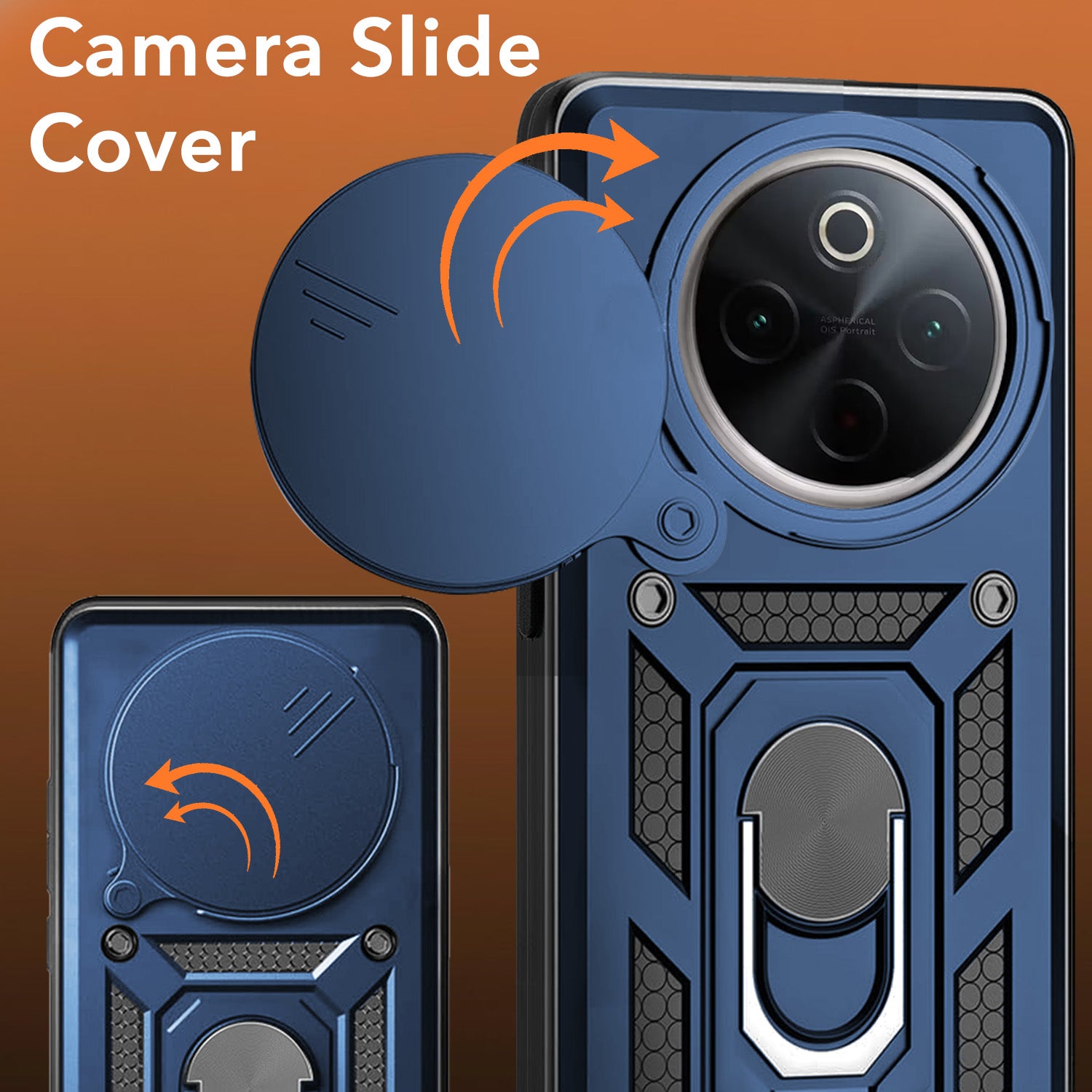 For Vivo iQOO Z10 Back Cover Case (Hybrid Dual Armor Polycarbonate)