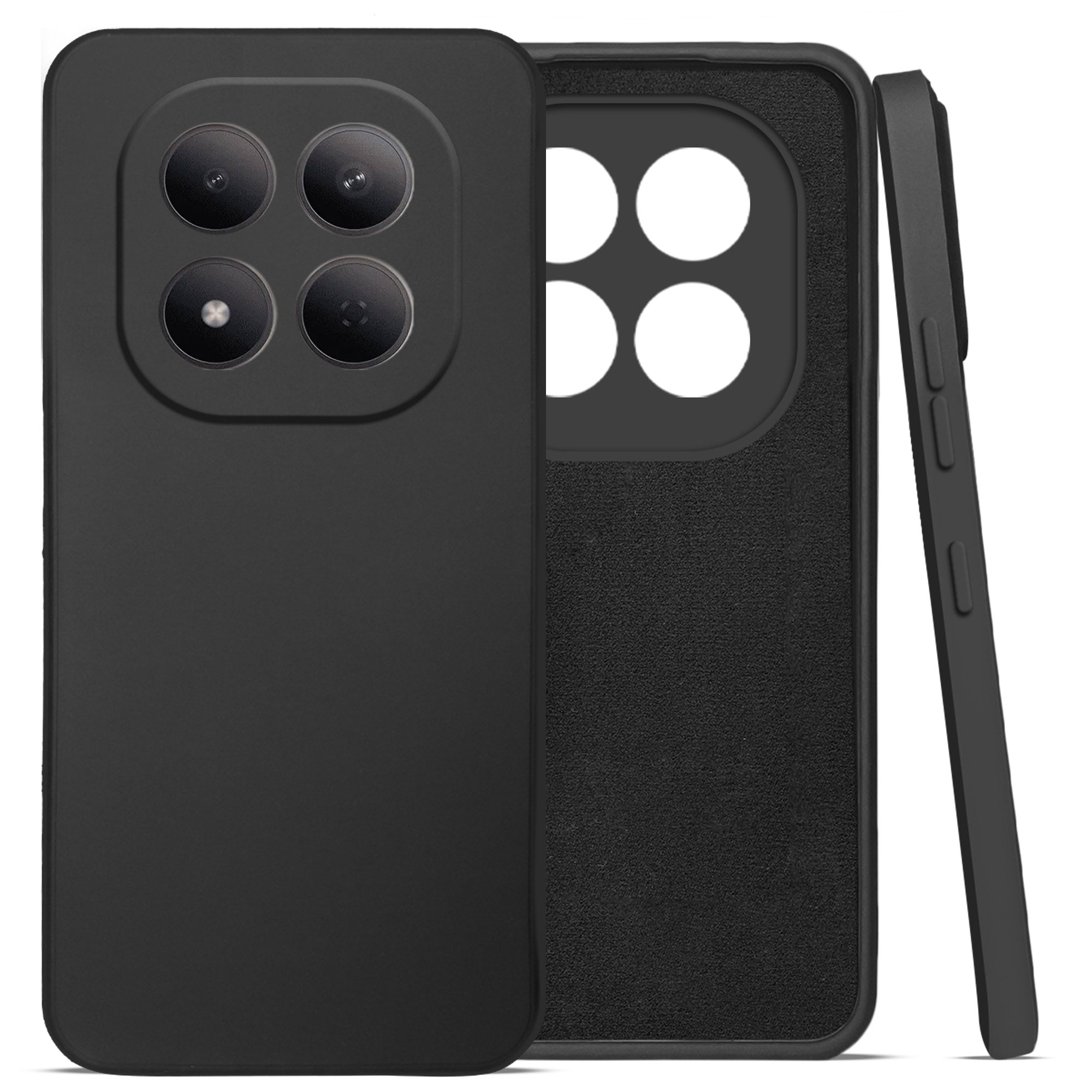 For Xiaomi Redmi Note 15 Pro 5G Back Cover Case (Matte Finish Silicone with Inside Fiber cloth)