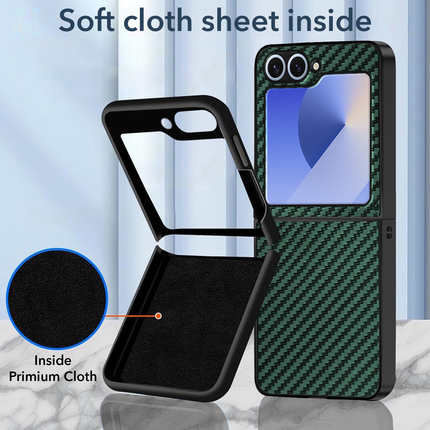 For Samsung Galaxy Z Flip 6 5G | Samsung Galaxy Z Flip 7 FE Back Flip Case Cover (Craft Printed Design | Hybrid Texture | Inside Microfiber Cloth)