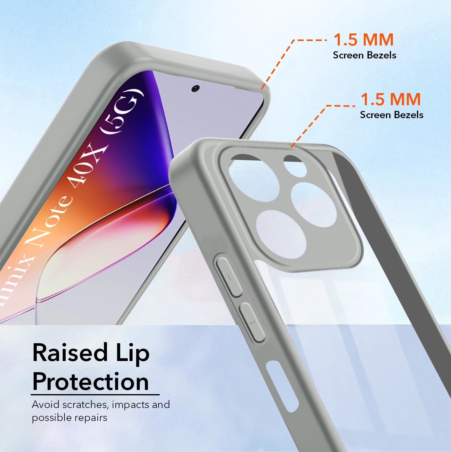 For Infinix Note 40X 5G Back Cover Case (Lifetime Anti Yellow | Anti Scratch | Crystal Clear Shockproof)