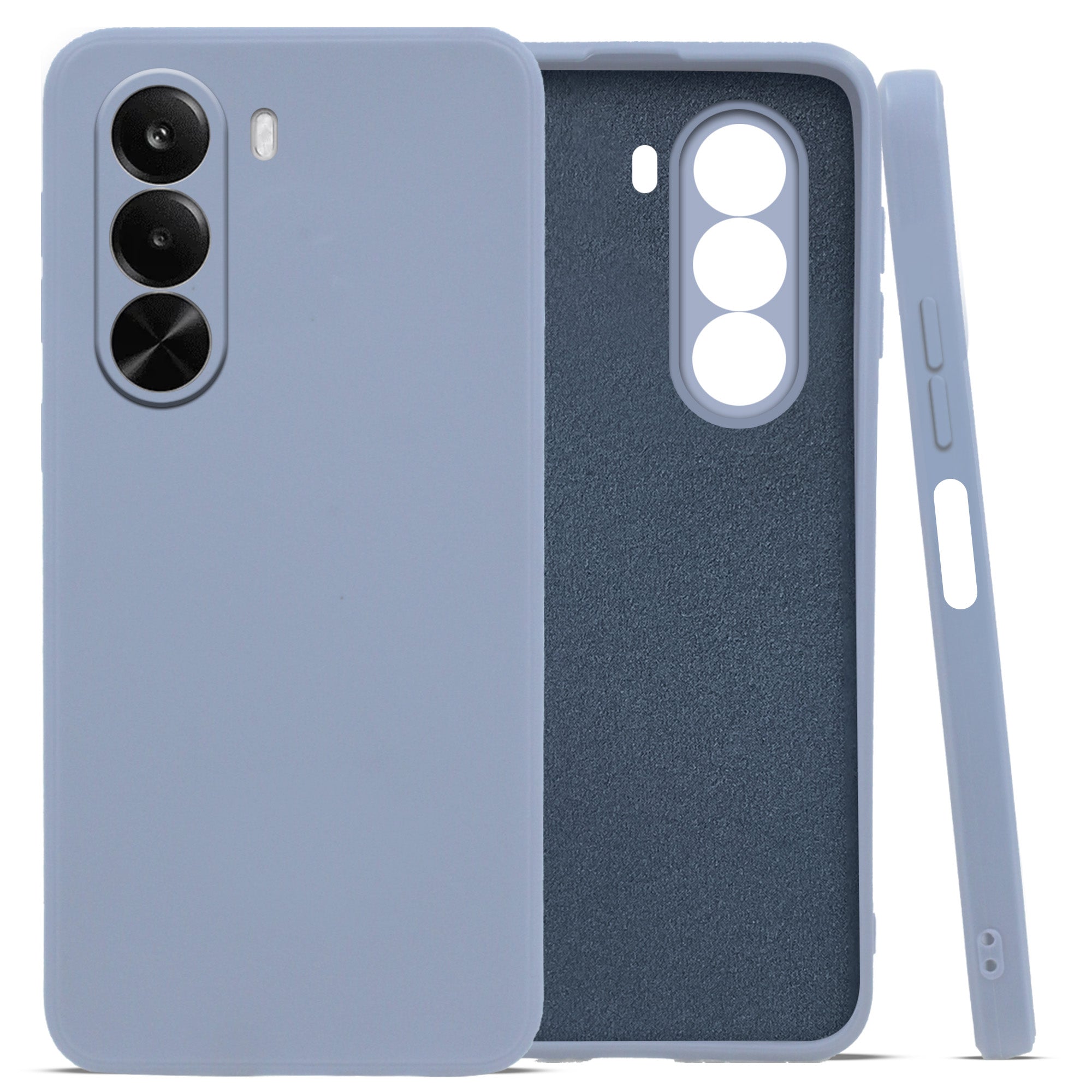 For Realme P4x Back Cover Case (Matte Finish Silicone with Inside Fiber cloth)