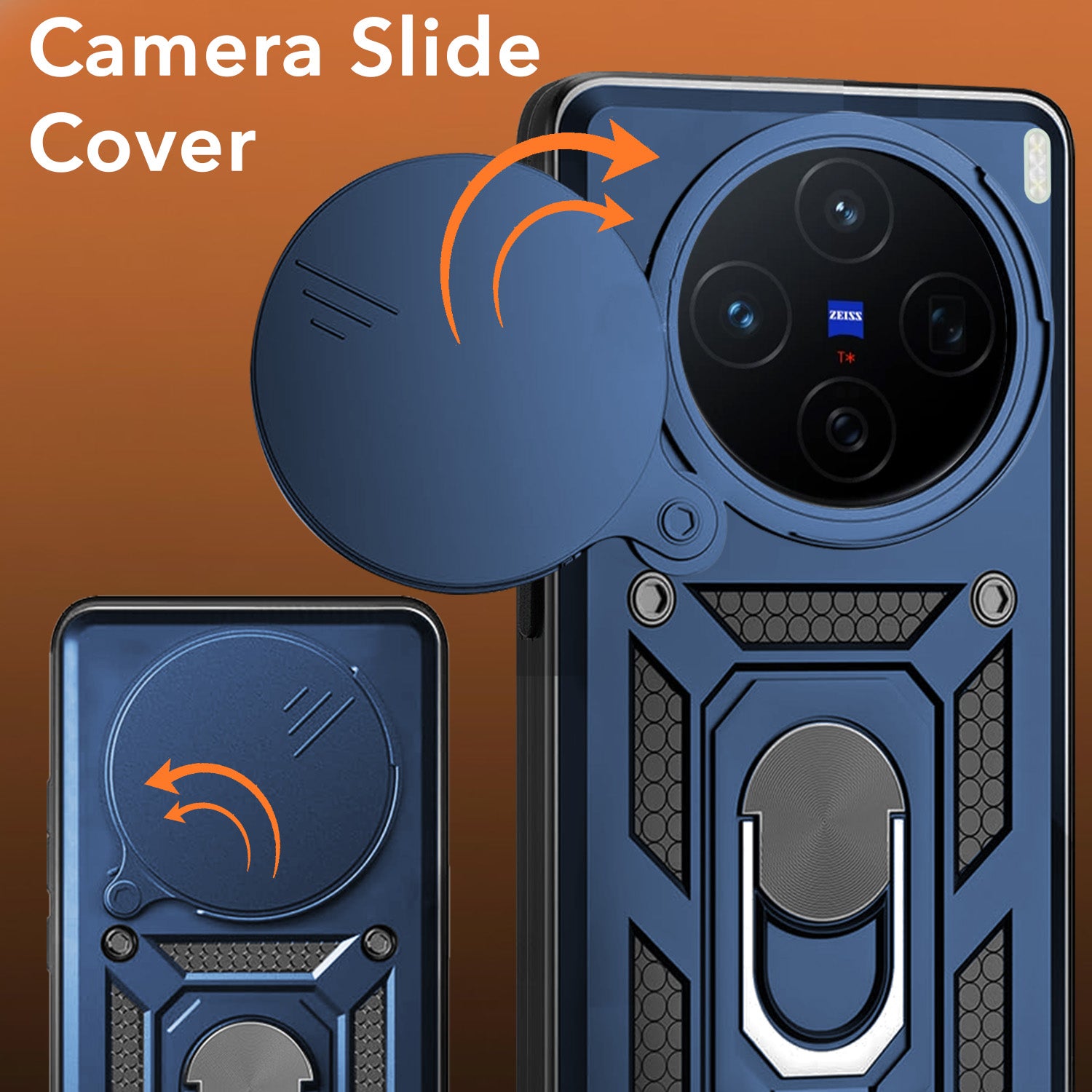 For Vivo X200 Back Cover Case (Hybrid Dual Armor Polycarbonate)
